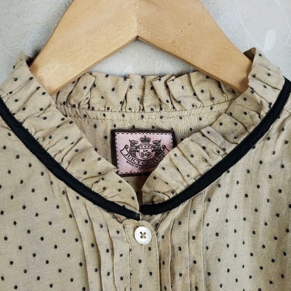 Juicy Couture Beige Polka Dot Top